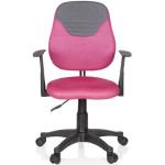 hjh OFFICE Drehstuhl »Kinderdrehstuhl KIDDY STYLE Stoff«, ergonomisch, rosa, Pink / Grau