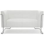 Weiße Zweisitzer-Sofas aus Kunstleder Breite 100-150cm, Höhe 50-100cm, Tiefe 50-100cm 2 Personen 