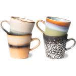 HKliving Teetassen Sets mit Kaffee-Motiv aus Keramik 4-teilig 4 Personen 