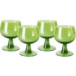 Limettengrüne Mediterrane HKliving Weingläser aus Glas 4-teilig 4 Personen 