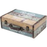 HMF Aufbewahrungsbox »Vintage Koffer« (1 St), aus Holz, Deko Fahrrad, 38 x 26 x 13 cm, bunt, 1 St. - 38 cm - Fahrrad