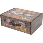 HMF Aufbewahrungsbox »Vintage Koffer« (1 St), aus Holz, Deko Garage, 44 x 32 x 16 cm, braun, 1 St. - 44 cm - Garage