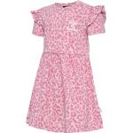Pinke Casual Kurzärmelige Hummel Mini Sommerkleider mit Insekten-Motiv aus Jersey für Damen Übergrößen für den für den Sommer 