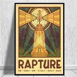 Bioshock Rapture Video Game Retro-Kind-Geschenk-Kunst-Plakat Malerei Wandbild Home Decor Poster und Drucke (Color : 0011, Size (Inch) : 50x70 CM Unframed)