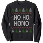 Schwarze LGBT Gay Pride Herrensweatshirts Größe S Weihnachten 