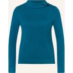 Petrolfarbene Hobbs Stehkragen Kaschmir-Pullover mit Knopf aus Wolle für Damen Größe XS 