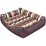 Hobbydog L CORBZP14 Dog Bed Comfort L 65X50 cm Brown with Stripes, L, Brown, 1.8 kg