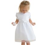 Weiße Kurzärmelige HOBEA-Germany Midi Kinderfestkleider aus Baumwolle maschinenwaschbar für Babys Größe 98 