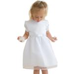 Weiße Kurzärmelige HOBEA-Germany Midi Kinderfestkleider aus Baumwolle maschinenwaschbar für Mädchen Größe 80 