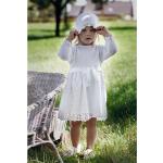 Reduzierte Weiße HOBEA-Germany Rundhals-Ausschnitt Kinderfestkleider aus Baumwolle Größe 86 