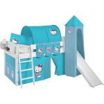Weiße Lilokids Ida Hello Kitty Kinderhochbetten aus Holz 90x200 