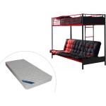 Schwarze Kauf-Unique Betten mit Matratze aus Metall 90x190 