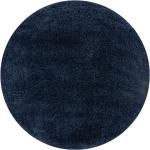 Blaue Flair Rugs Runde Runde Hochflorteppiche 133 cm aus Textil 