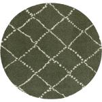 Mintgrüne Mint Rugs Runde Hochflorteppiche aus Textil 