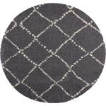 Graue Mint Rugs Runde Hochflorteppiche aus Textil 