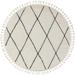 Weiße xxxlutz Runde Runde Hochflorteppiche 140 cm aus Textil UV-beständig 
