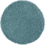 Hellblaue Unifarbene xxxlutz Runde Hochflorteppiche 100 cm aus Textil 