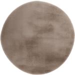 Braune Arte Espina Runde Runde Hochflorteppiche 120 cm aus Textil 