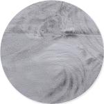 Silberne Gino Falcone Runde Hochflorteppiche aus Textil 