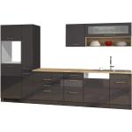 Graue Moderne Star Möbel Küchenmöbel aus MDF Breite 300-350cm, Höhe 200-250cm, Tiefe 50-100cm 