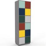 Hochschrank Hellgrau - Moderner Schrank: Türen in Hellgrau - Hochwertige Materialien - 77 x 239 x 47 cm, Selbst zusammenstellen