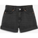 Schwarze Monki Denim Jeans-Shorts aus Denim für Damen Größe XXL für den für den Sommer 