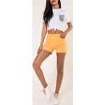 Gelbe Simply Chic Jeans Hotpants aus Baumwolle für Damen Größe S 