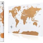 Goldene Weltkarten mit Weltkartenmotiv 
