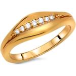 Goldene UNIQUE Vergoldete Ringe vergoldet mit Zirkonia für Damen 