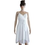 Weiße Elegante Brautjungfernkleider aus Chiffon für Damen 