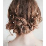 Elfenbeinfarbene Antike Haarbänder mit Perlen aus Rosegold für die Braut 