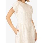 Cremefarbene Unifarbene Kurzärmelige Apart Mini Kurze Brautkleider mit Reißverschluss aus Kunstfaser für Damen für die Braut für den für den Winter 
