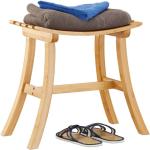 Skandinavische Relaxdays Sitzhocker aus Bambus Breite 50-100cm, Höhe 0-50cm, Tiefe 0-50cm 