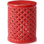 Reduzierte Rote Runde Kleinmöbel aus Keramik 