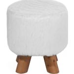 Reduzierte Weiße Moderne Beliani Runde Sitzhocker aus Polyester Breite 0-50cm, Höhe 0-50cm, Tiefe 0-50cm 
