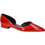Rote Högl Spitze Damenballerinas in Normalweite aus Glattleder mit herausnehmbarem Fußbett mit Absatzhöhe 5cm bis 7cm 