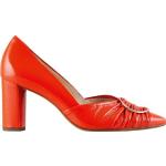 Rote Elegante Högl Damenpumps mit Schnalle in Breitweite leicht mit Absatzhöhe 5cm bis 7cm 