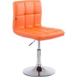 Orange Gesteppte Moderne Barhocker Leder aus Leder höhenverstellbar Breite 0-50cm 