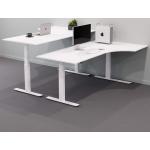 Weiße Schreibtischplatten höhenverstellbar Breite 100-150cm, Höhe 200-250cm, Tiefe 200-250cm 
