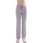 HOEREV Frauen Soft Modal Slimming Hose Yoga Hosen Pyjama-Hose, Grau, M
