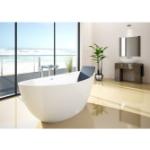Hoesch Namur Oval-Badewanne 180 x 80 cm freistehend weiß matt
