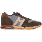 Hogan, H383 Sneakers in canvas and leather Brown, Herren, Größe: 42 1/2 EU