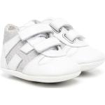 Weiße Hogan Low Sneaker mit Klettverschluss aus Leder für Kinder Größe 16 