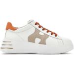 Hogan, Rebel H564 Sneakers - Weiß/Beige/Orange White, Damen, Größe: 37 1/2 EU