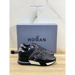 Hogan Schuh Sportschuhe H383 Schwarzes Leder Luxury Hogan Frauenschuhe 35