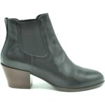Reduzierte Schwarze Unifarbene Boho Hogan Ankle Boots & Klassische Stiefeletten in Breitweite für Damen Größe 36 