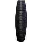 Schwarze 70 cm Bodenvasen & Vasen für Pampasgras 70 cm strukturiert aus Kunstharz 