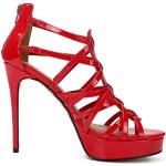 Rote Elegante Runde High Heels & Stiletto-Pumps aus PU wasserdicht für Damen Größe 43 