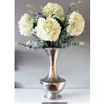 Silberne 50 cm Runde Vasen & Blumenvasen 25 cm glänzend aus Filz 