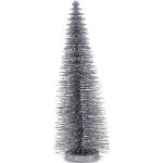 Silberne 45 cm Weihnachtsbäume glänzend aus Metall 